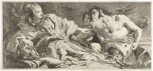 Venetië ontvangt eerbetoon van Neptunus door Giovanni Domenico Tiepolo
