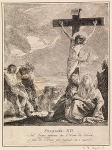 Via crucis - Statie XII. Jezus sterft aan het kruis door Giovanni Domenico Tiepolo