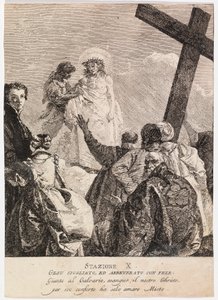 Via crucis - Statie X. Jezus wordt van zijn kleren ontdaan door Giovanni Domenico Tiepolo
