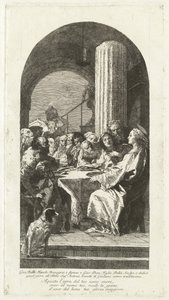 Het Laatste Avondmaal door Giovanni Domenico Tiepolo after Giovanni Battista Tiepolo