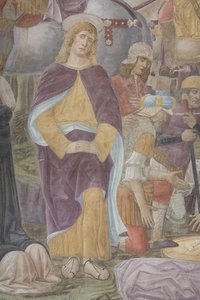 Kruisiging, 1495 (detail) door Giovanni Donato Montorfano