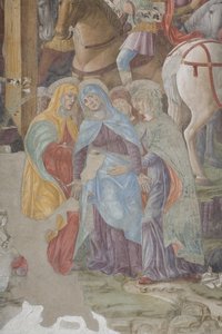 Kruisiging, 1495 (detail) door Giovanni Donato Montorfano