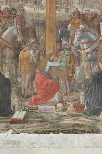 Milaan, Refter van het Laatste Avondmaal, Donato Montorfano, Kruisiging van Christus door Giovanni Donato Montorfano