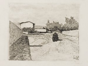 Een straat door Giovanni Fattori