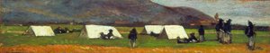 Bersaglieri kamp, c.1860 door Giovanni Fattori