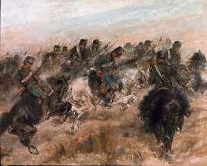 Campagne van Italië 1859: De aanval van de Piemontese cavalerie door Giovanni Fattori