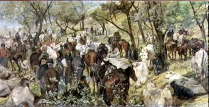 Veemarkt in de Maremma door Giovanni Fattori