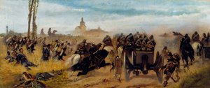 Episode van de aanval op de Madonna van Ontdekking, c.1864 door Giovanni Fattori