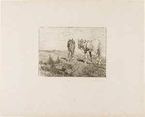 Paardenrust door Giovanni Fattori