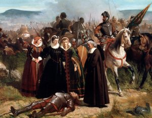 Maria, Koningin van Schotland, bij de Slag bij Langside, gevochten op 13 mei 1568 (detail)