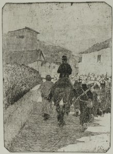Militaire promenade door Giovanni Fattori