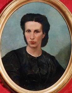 Portret van Mevrouw Biliotto door Giovanni Fattori