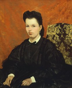 Portret van zijn eerste vrouw, door Giovanni Fattori (1825-1908)