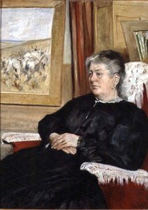 Portret van de vrouw van de kunstenaar door Giovanni Fattori