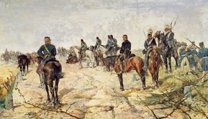 De Slaglinies, 1884 door Giovanni Fattori