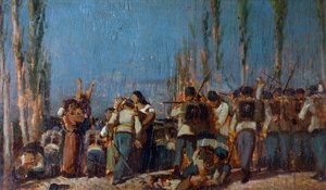 De Mantua Bloedbaden, door Giovanni Fattori (1825-1908)