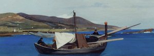 De Punta di Romito met vissersboot, ca. 1866 door Giovanni Fattori