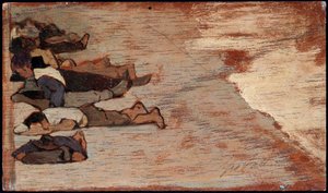 De siësta van de arbeiders door Giovanni Fattori