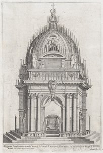 Ontwerp van de katafalk voor Francesco Piccolomini
