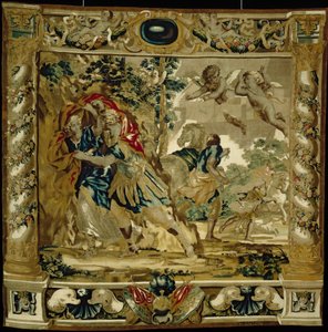 Dido en Aeneas zoeken beschutting tegen een storm door Giovanni Francesco (1610 62) Romanelli