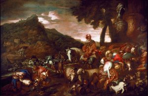 De reis van Abraham door Giovanni Francesco Castiglione