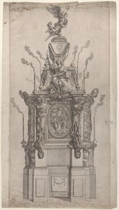 Catafalque, 1626-80 door Giovanni Francesco Grimaldi