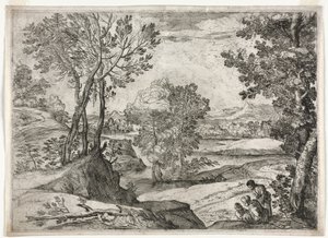 Landschap met een familie