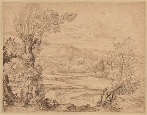 Landschap met een Rivier en Aquaduct