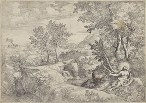 Landschap met de boetvaardige Maria Magdalena