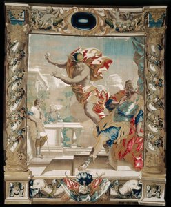Mercurius vertelt Aeneas om Carthago te verlaten, 1679 door Giovanni Francesco Romanelli