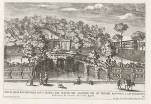 Fontein in de tuinen van Villa Doria Pamphilj te Rome
