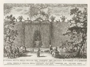 Fontein in de tuinen van het Palazzo del Quirinale te Rome