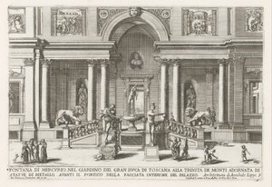 Loggia en tuin van de Villa Medici te Rome door Giovanni Francesco Venturini