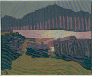 Uitzicht op Capolago, ca. 1907 door Giovanni Giacometti