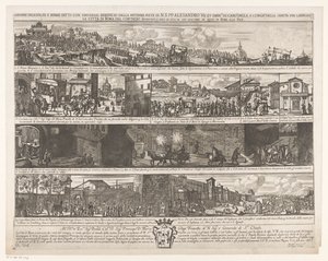 Optocht om Rome vrij te maken van de pest door Giovanni Giacomo de