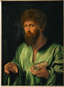 "Een filosoof uit de oudheid, rond 1530 Populierenhout, 79 x 57 cm Inv (schilderij op populierenhout) door Giovanni Girolamo Savoldo