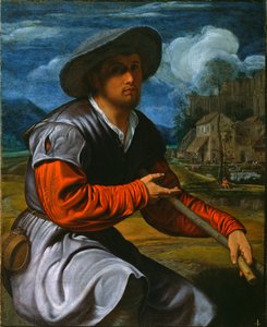 Herder met een Fluit, ca. 1525 door Giovanni Girolamo Savoldo