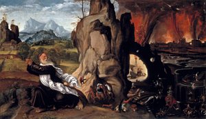 Marteling van St. Antonius door Giovanni Girolamo Savoldo