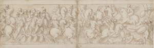 Marcus Aurelius vertrekt over een kade met infanterie en cavalerie (CVIII); de Sarmaten worden teruggedrongen door oprukkende Romeinen (CIX)