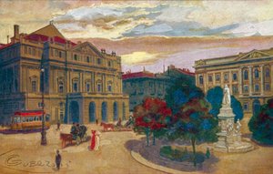 Milaan: Piazza en Teatro della Scala