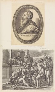 De Aanbidding van de Herders door Giovanni Jacopo Caraglio