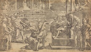Het martelaarschap van Sint Petrus en Sint Paulus, ca. 1527 door Giovanni Jacopo Caraglio