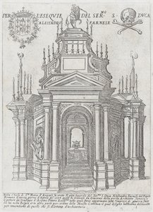 Catafalk voor hertog Alessandro Farnese, 1593 door Giovanni Maggi
