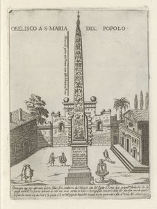 De Egyptische obelisk van Ramses II op Piazza del Popolo te Rome