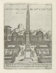 Egyptische obelisk in de tuin van de Villa Medici te Rome
