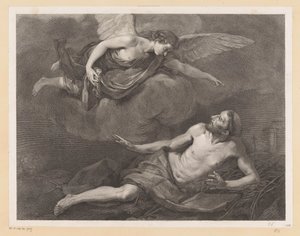 De heilige Franciscus van Assisi en de engel door Giovanni Marco Pitteri
