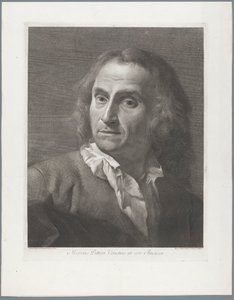 Portret van prentmaker Giovanni Marco Pitteri door Giovanni Marco Pitteri