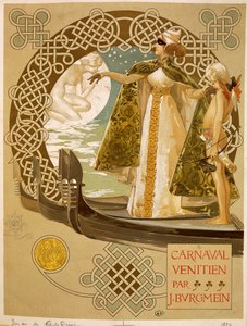 Venetiaans carnaval, poster door Giovanni Mataloni