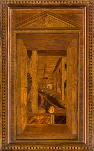 Lignaean Canonical Choir, ingelegd door Giovanni Maria Platina 1484, Superior Stall door Giovanni Maria Platina