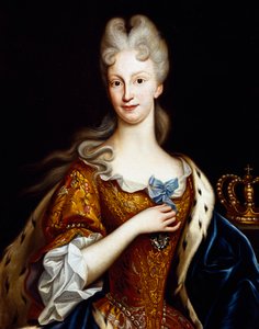 Portret van Elisabeth Farnese (Parma) door Giovanni Maria delle called Mulinaretto Piane